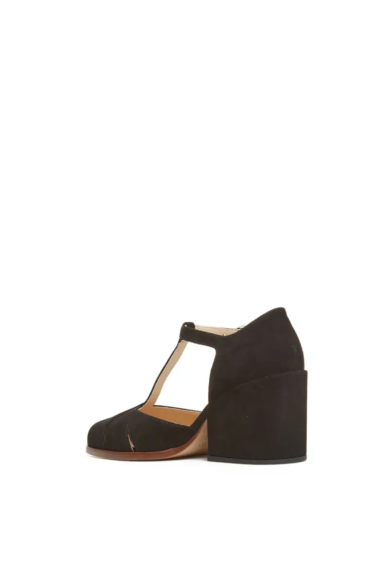 Gabriela Hearst Hawes T-Strap Heel in Black Suede | Thumbnail 3