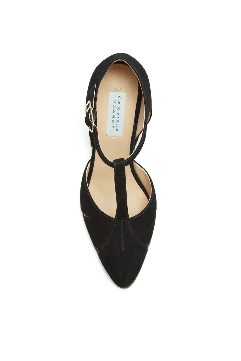 Gabriela Hearst Hawes T-Strap Heel in Black Suede | Thumbnail 4