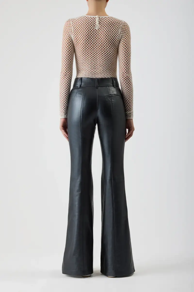 Gabriela Hearst Rhein Pant in Black Metallic Nappa Leather | Thumbnail 5 Gabriela Hearst Rhein Pant in Black Metallic Nappa Leather | Thumbnail 5