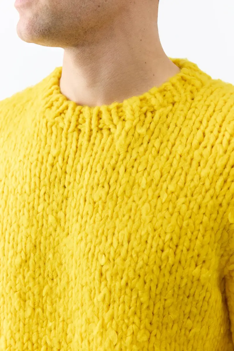 Gabriela Hearst Lawrence Knit Sweater in Cadmium Yellow Welfat Cashmere | Thumbnail 2