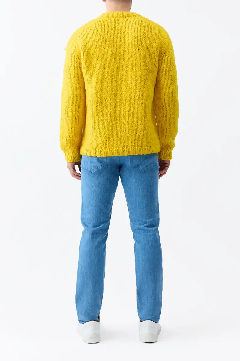 Gabriela Hearst Lawrence Knit Sweater in Cadmium Yellow Welfat Cashmere | Thumbnail 5