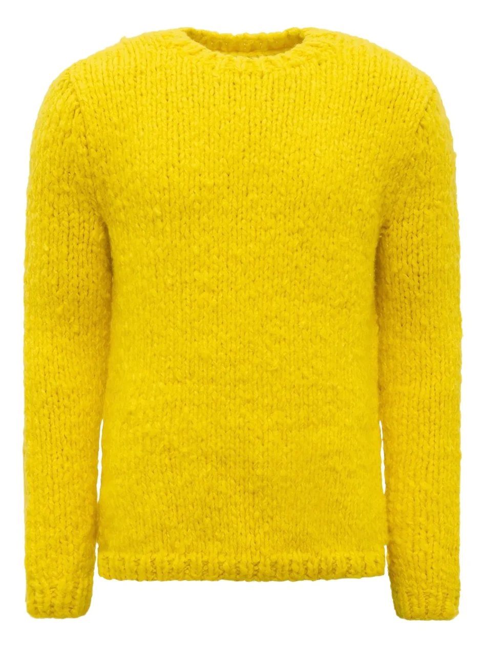 Gabriela Hearst Lawrence Knit Sweater in Cadmium Yellow Welfat Cashmere
