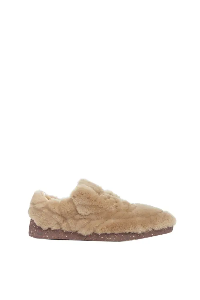 Gabriela Hearst Ohio Slip-on Sneaker in Champagne Shearling