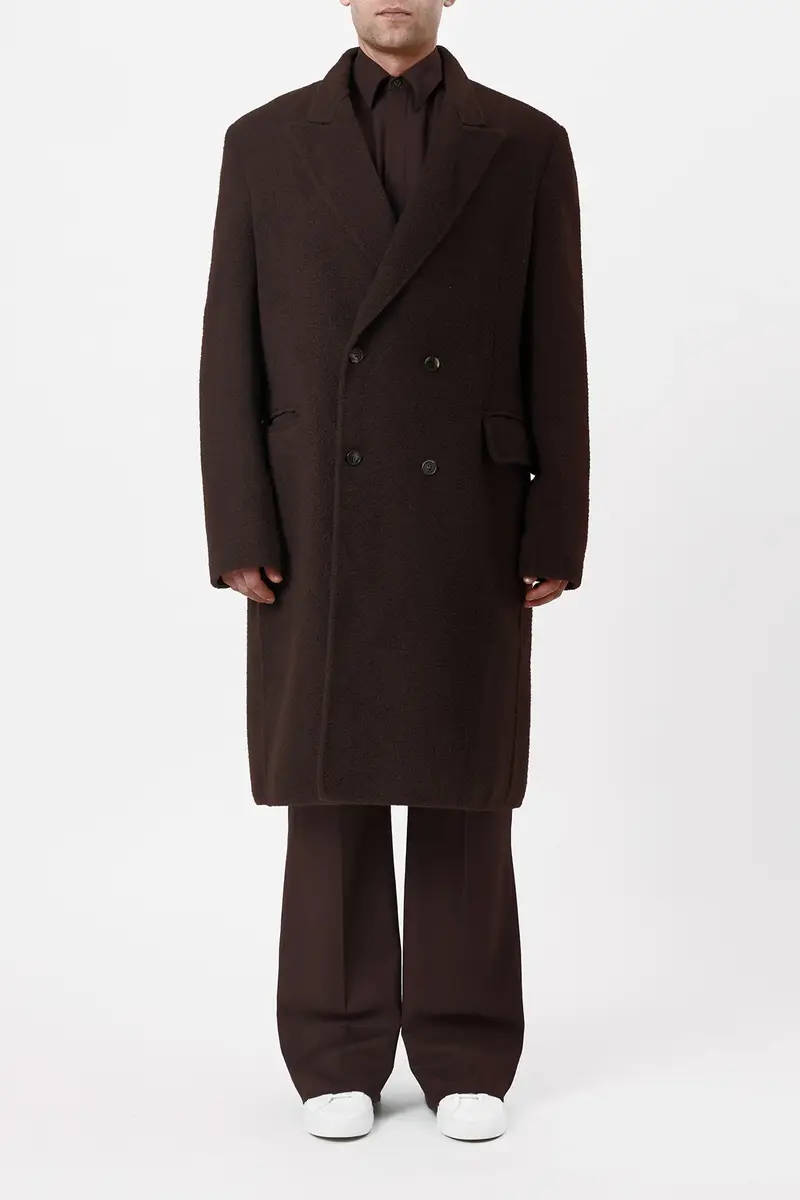 Gabriela Hearst Mcaffrey Coat in Chocolate Double-Face Recycled Cashmere | Thumbnail 3