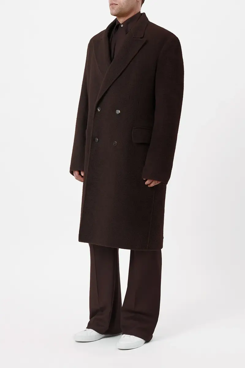 Gabriela Hearst Mcaffrey Coat in Chocolate Double-Face Recycled Cashmere | Thumbnail 4