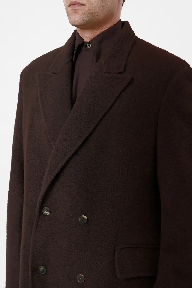 Gabriela Hearst Mcaffrey Coat in Chocolate Double-Face Recycled Cashmere | Thumbnail 6