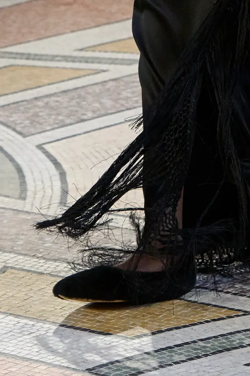Gabriela Hearst Fleur Ballerina Flat Shoe in Black Shearling | Thumbnail 2 Gabriela Hearst Fleur Ballerina Flat Shoe in Black Shearling | Thumbnail 2