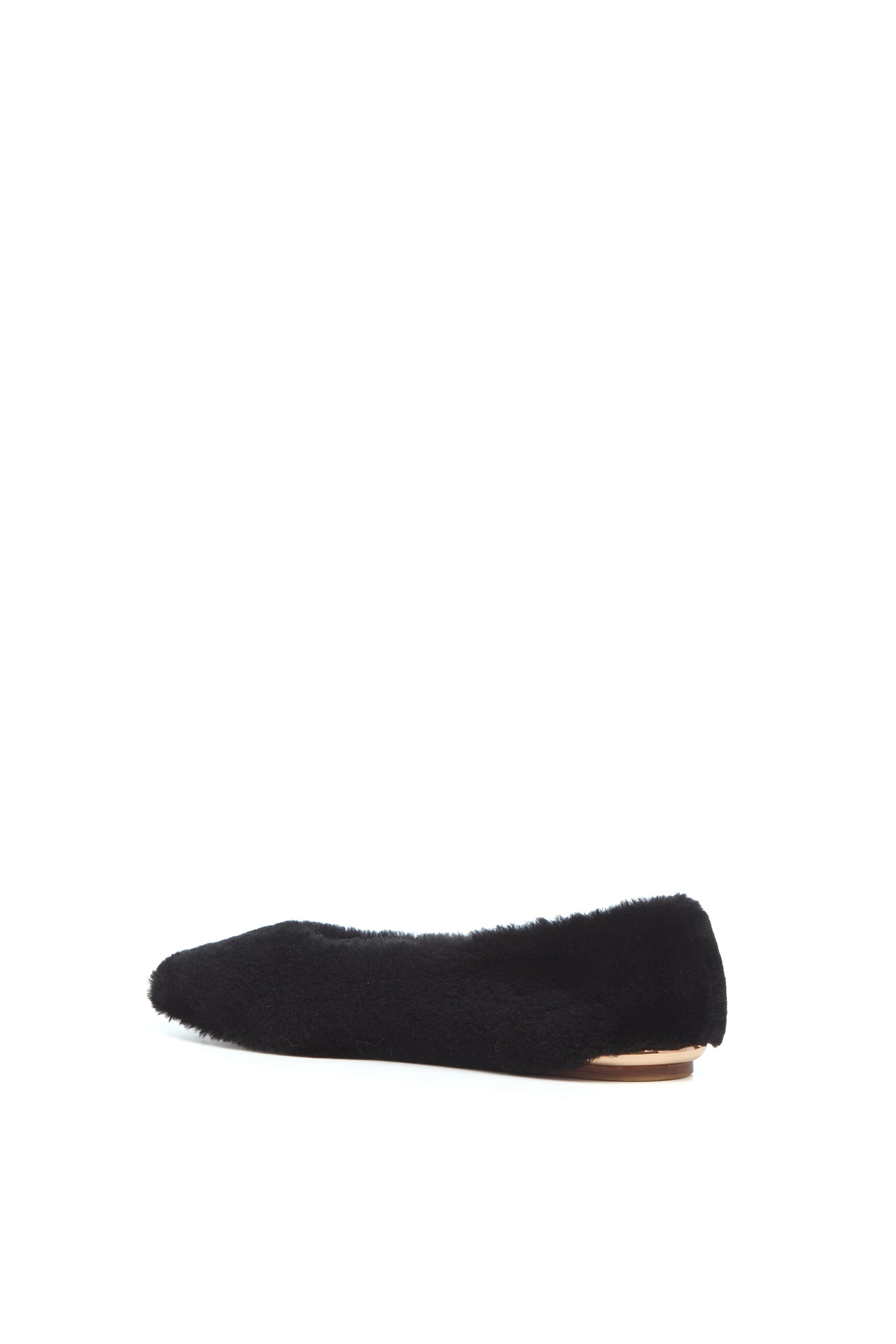 Gabriela Hearst Fleur Ballerina Flat Shoe in Black Shearling | Thumbnail 4 Gabriela Hearst Fleur Ballerina Flat Shoe in Black Shearling | Thumbnail 4
