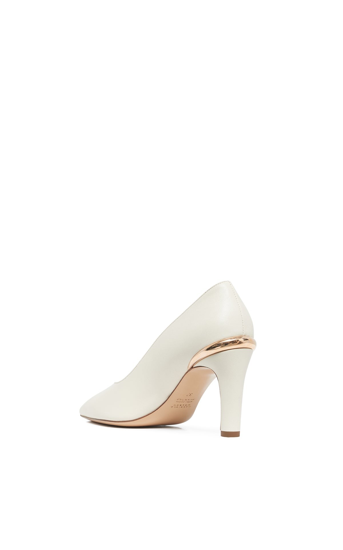 Gabriela Hearst Edwina High Heel Stiletto Pump in Ivory Nappa Leather | Thumbnail 3 Gabriela Hearst Edwina High Heel Stiletto Pump in Ivory Nappa Leather | Thumbnail 3