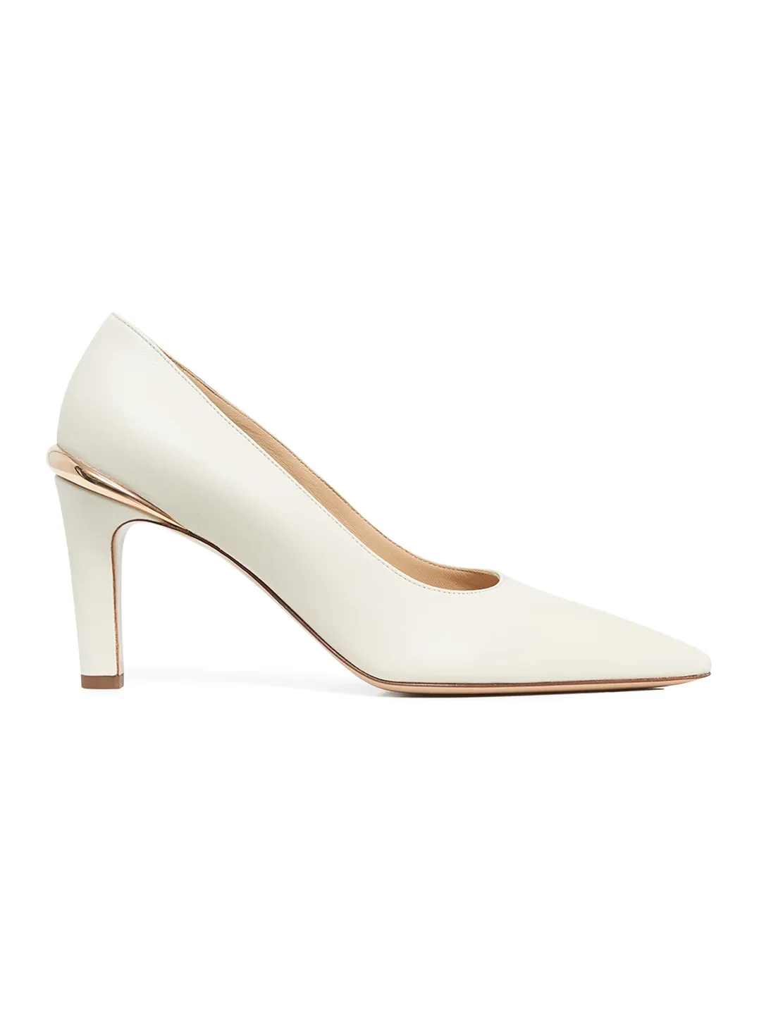 Gabriela Hearst Edwina High Heel Stiletto Pump in Ivory Nappa Leather