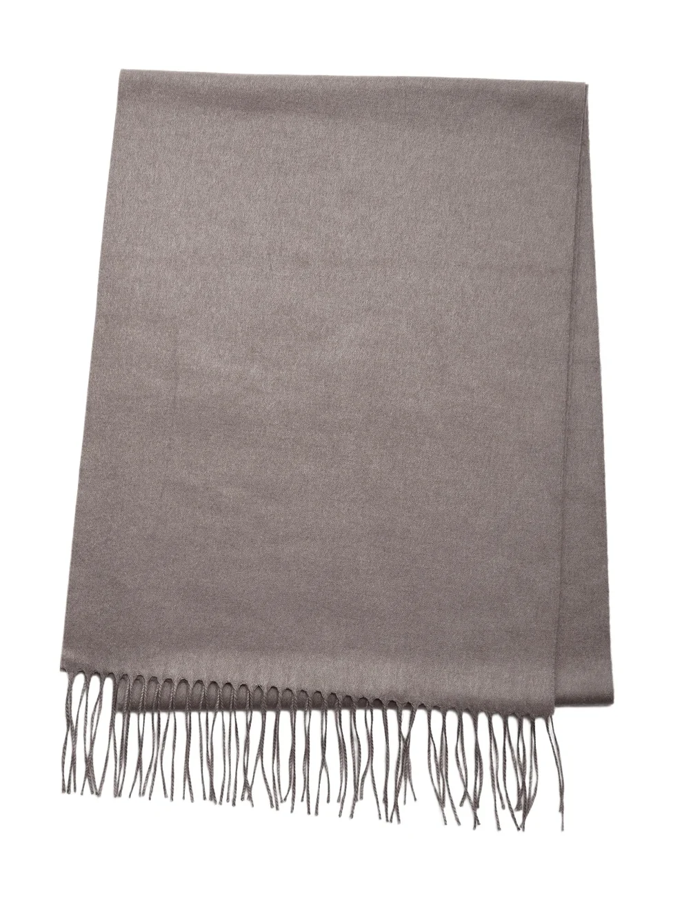 Gabriela Hearst Blaine Fringe Scarf in Walnut Brushed Silk Cashmere