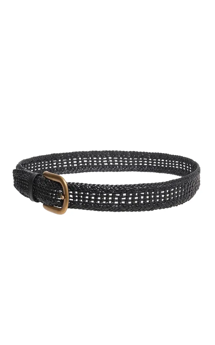 Gabriela Hearst Sam Braided Belt in Black Leather | Thumbnail 2 Gabriela Hearst Sam Braided Belt in Black Leather | Thumbnail 2