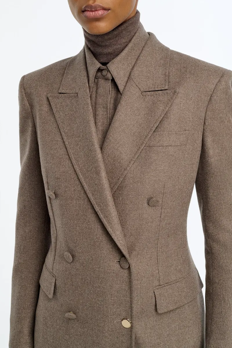 Gabriela Hearst Gavin Blazer in Walnut Wool Cashmere Flannel | Thumbnail 5 Gabriela Hearst Gavin Blazer in Walnut Wool Cashmere Flannel | Thumbnail 5