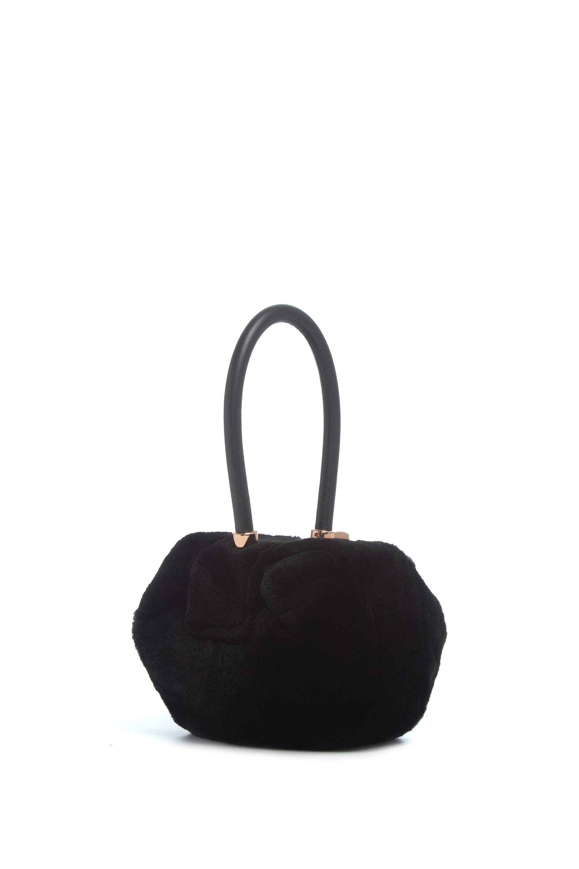 Gabriela Hearst Demi Bag in Black Recycled Mink Fur