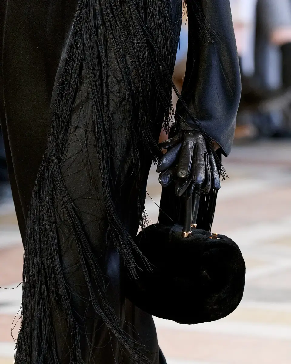 Gabriela Hearst Demi Bag in Black Recycled Mink Fur | Thumbnail 2 Gabriela Hearst Demi Bag in Black Recycled Mink Fur | Thumbnail 2