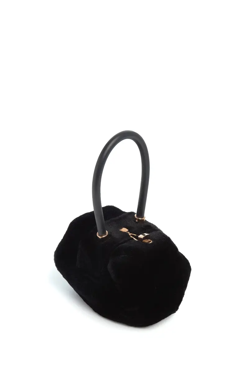 Gabriela Hearst Demi Bag in Black Recycled Mink Fur | Thumbnail 4 Gabriela Hearst Demi Bag in Black Recycled Mink Fur | Thumbnail 4