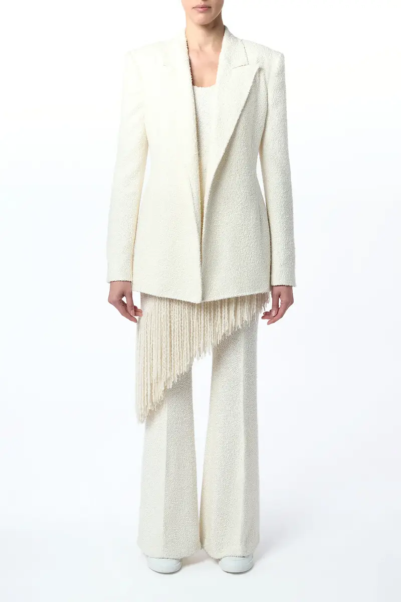 Gabriela Hearst Rhein Flare Pant in Ivory Silk Boucle | Thumbnail 4 Gabriela Hearst Rhein Flare Pant in Ivory Silk Boucle | Thumbnail 4