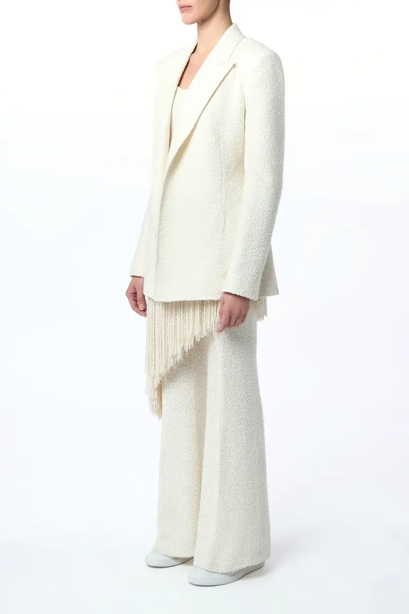 Gabriela Hearst Rhein Flare Pant in Ivory Silk Boucle | Thumbnail 5 Gabriela Hearst Rhein Flare Pant in Ivory Silk Boucle | Thumbnail 5