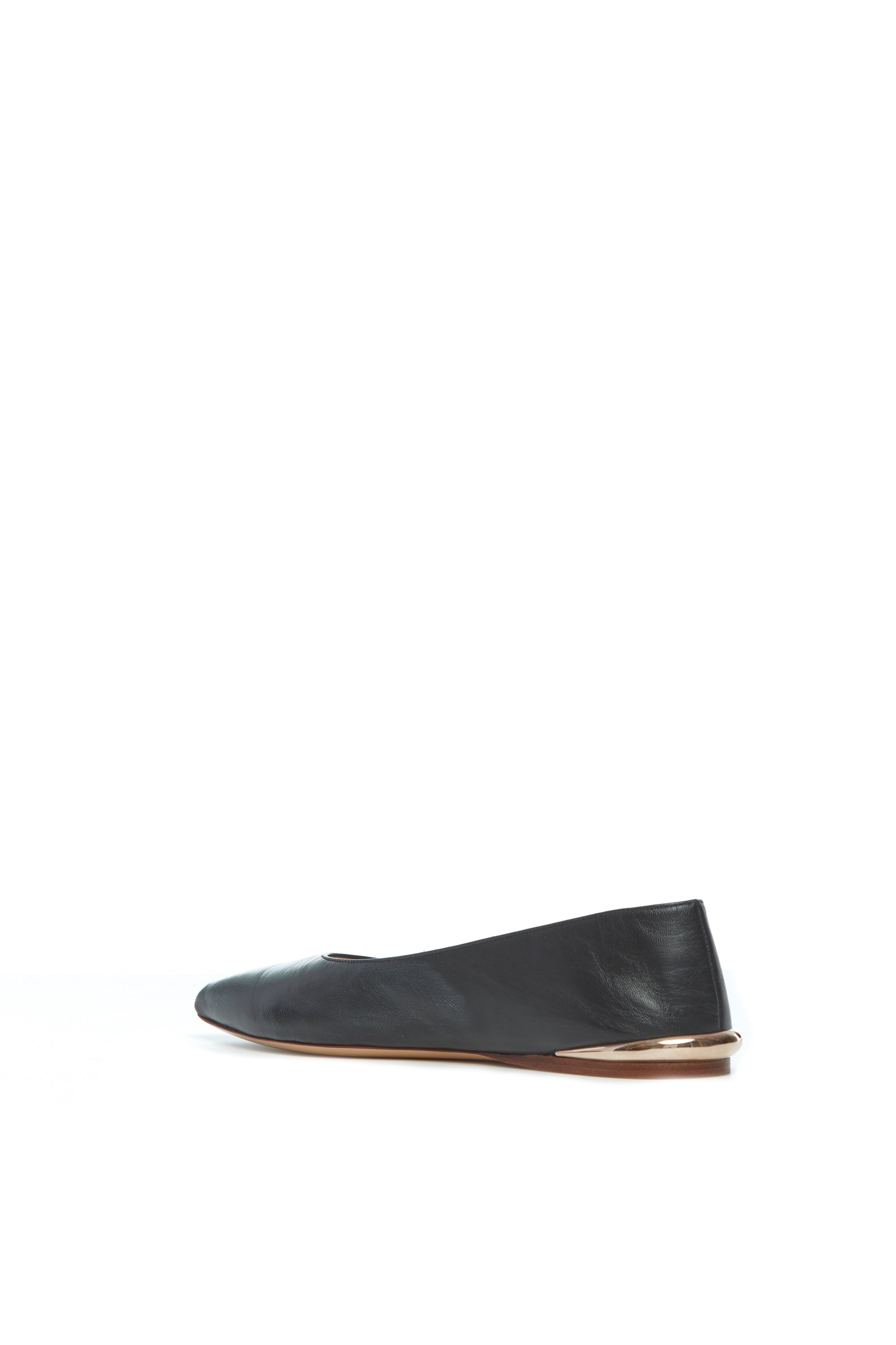 Gabriela Hearst Fleur Ballerina Flat Shoe in Black Nappa Leather | Thumbnail 3 Gabriela Hearst Fleur Ballerina Flat Shoe in Black Nappa Leather | Thumbnail 3