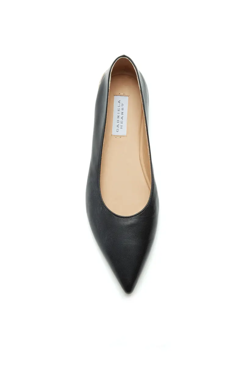 Gabriela Hearst Fleur Ballerina Flat Shoe in Black Nappa Leather | Thumbnail 4 Gabriela Hearst Fleur Ballerina Flat Shoe in Black Nappa Leather | Thumbnail 4