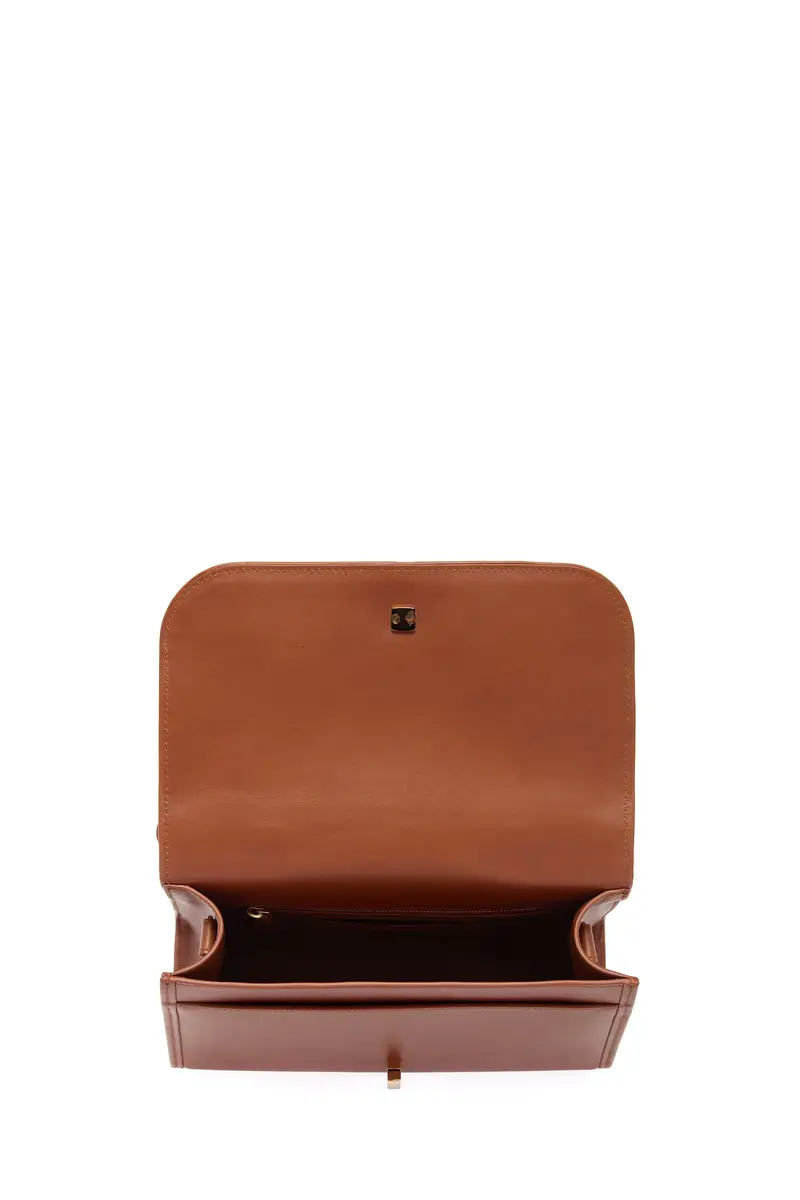 Gabriela Hearst Hand Painted Medium Leonora Flap Bag in Cognac & White Leather | Thumbnail 5 Gabriela Hearst Hand Painted Medium Leonora Flap Bag in Cognac & White Leather | Thumbnail 5