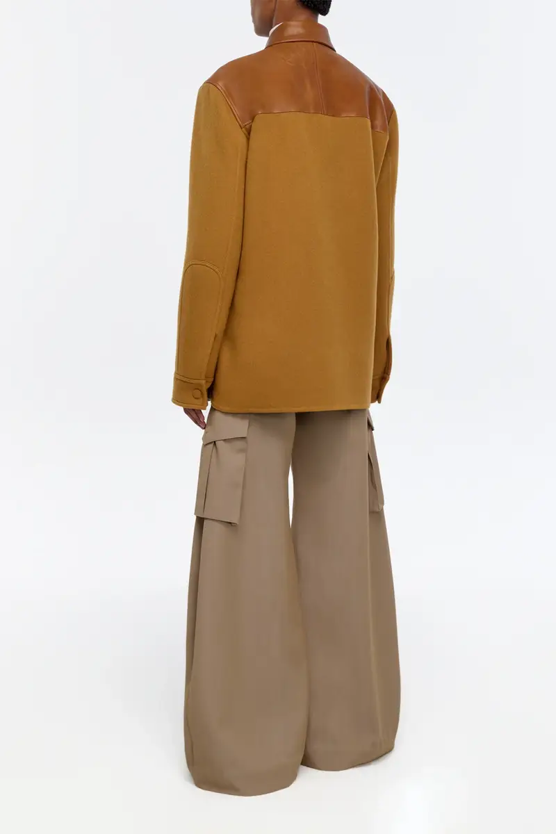Gabriela Hearst Eos Barrel-leg Cargo Pant in Camel Cross-dyed Wool | Thumbnail 5 Gabriela Hearst Eos Barrel-leg Cargo Pant in Camel Cross-dyed Wool | Thumbnail 5