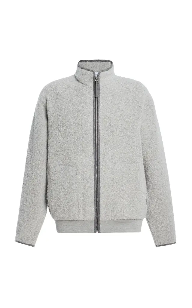 August Jacket in Grey Recycled Cashmere Boucle August Jacket in Grey Recycled Cashmere Boucle