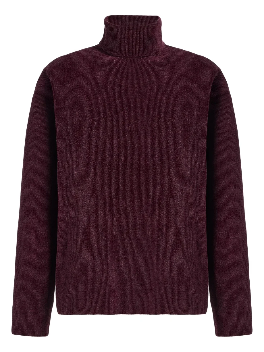 Gabriela Hearst Almoner Knit Turtleneck Sweater in Plum Silk