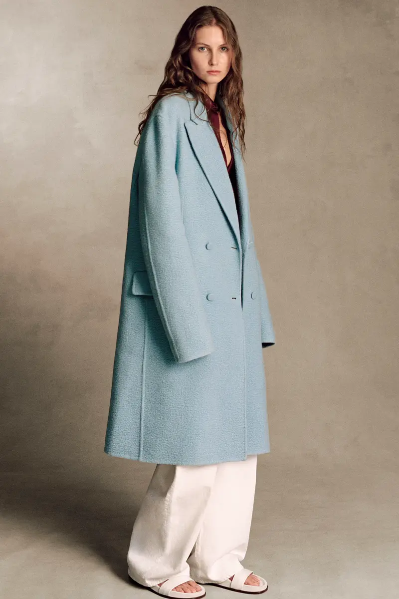 Gabriela Hearst Mcaffrey Coat in Light Blue Cashmere Felt | Thumbnail 2