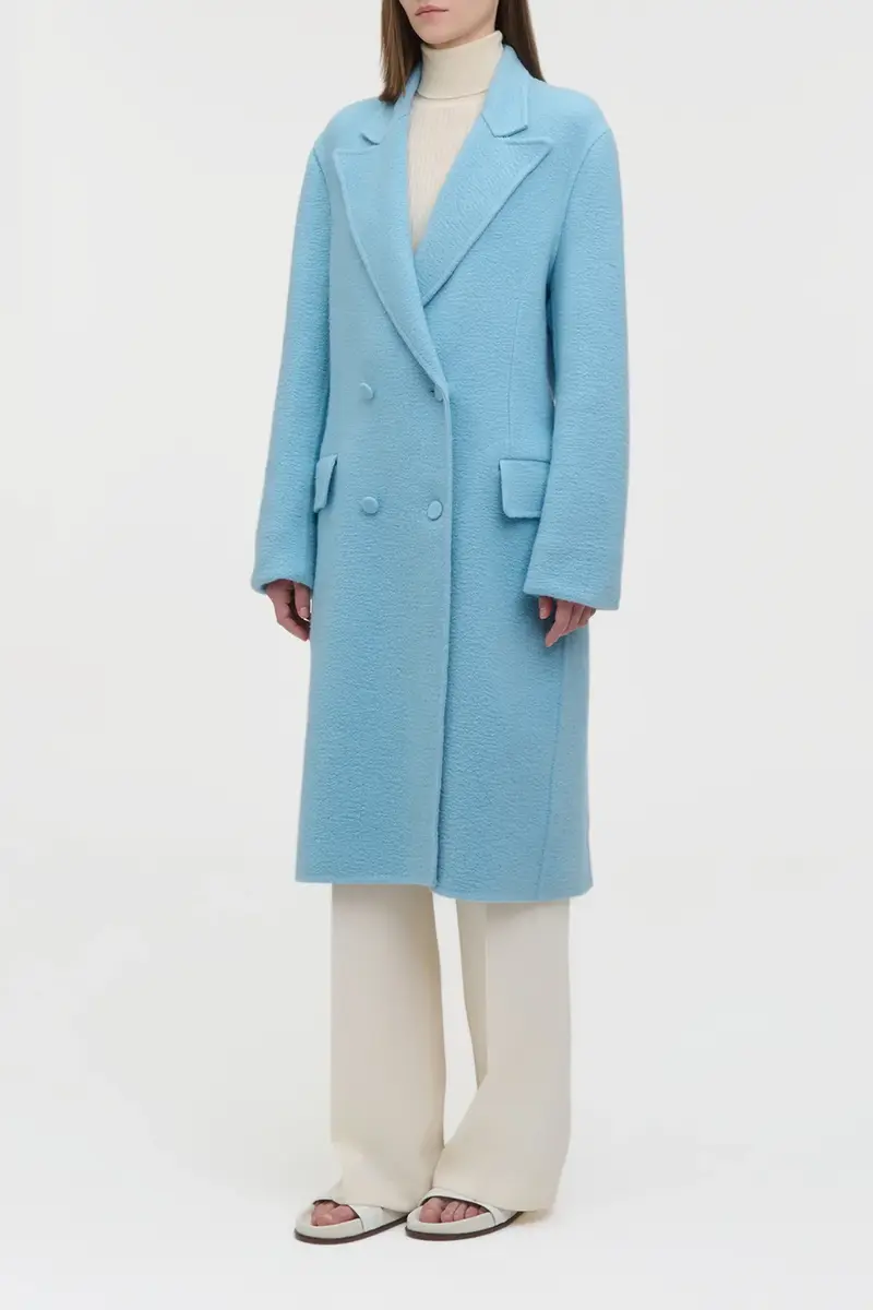 Gabriela Hearst Mcaffrey Coat in Light Blue Cashmere Felt | Thumbnail 4