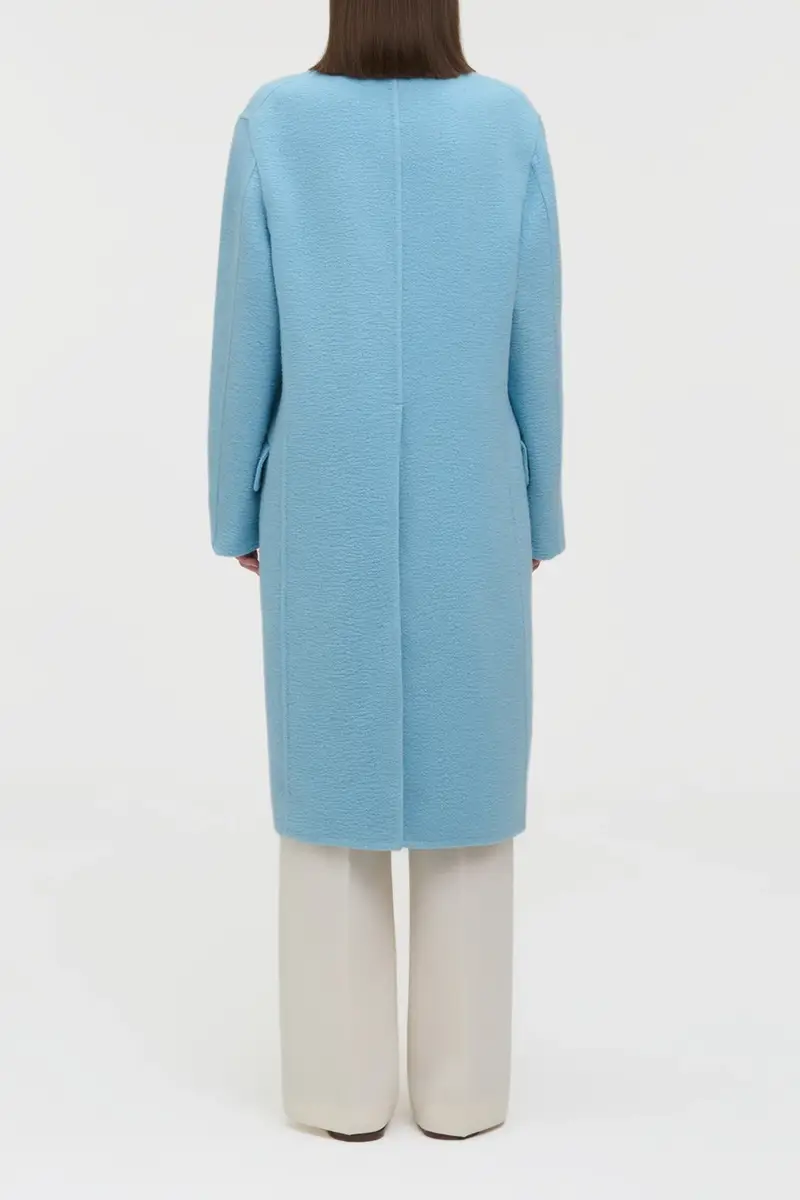 Gabriela Hearst Mcaffrey Coat in Light Blue Cashmere Felt | Thumbnail 5