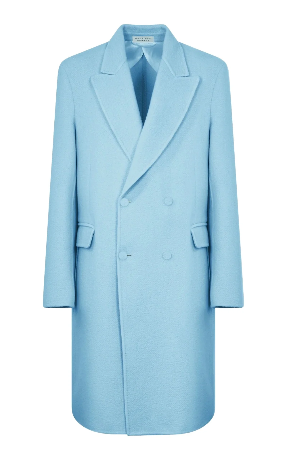 Gabriela Hearst Mcaffrey Coat in Light Blue Cashmere Felt