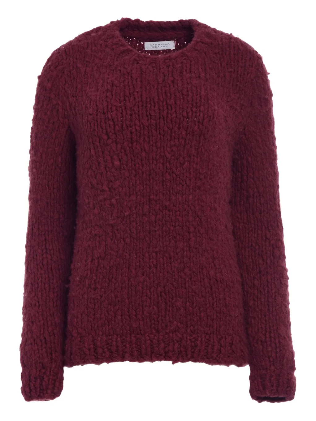 Gabriela Hearst Lawrence Knit Sweater in Bordeaux Welfat Cashmere