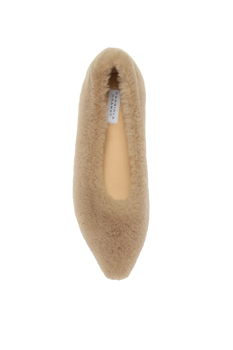 Gabriela Hearst Fleur Ballerina Flat Shoe in Champagne Shearling | Thumbnail 5