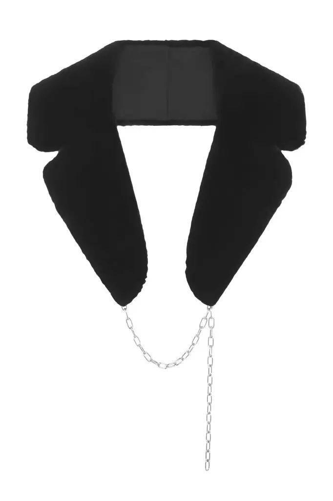Gabriela Hearst Demeter Coat Collar in Black Recycled Mink Fur