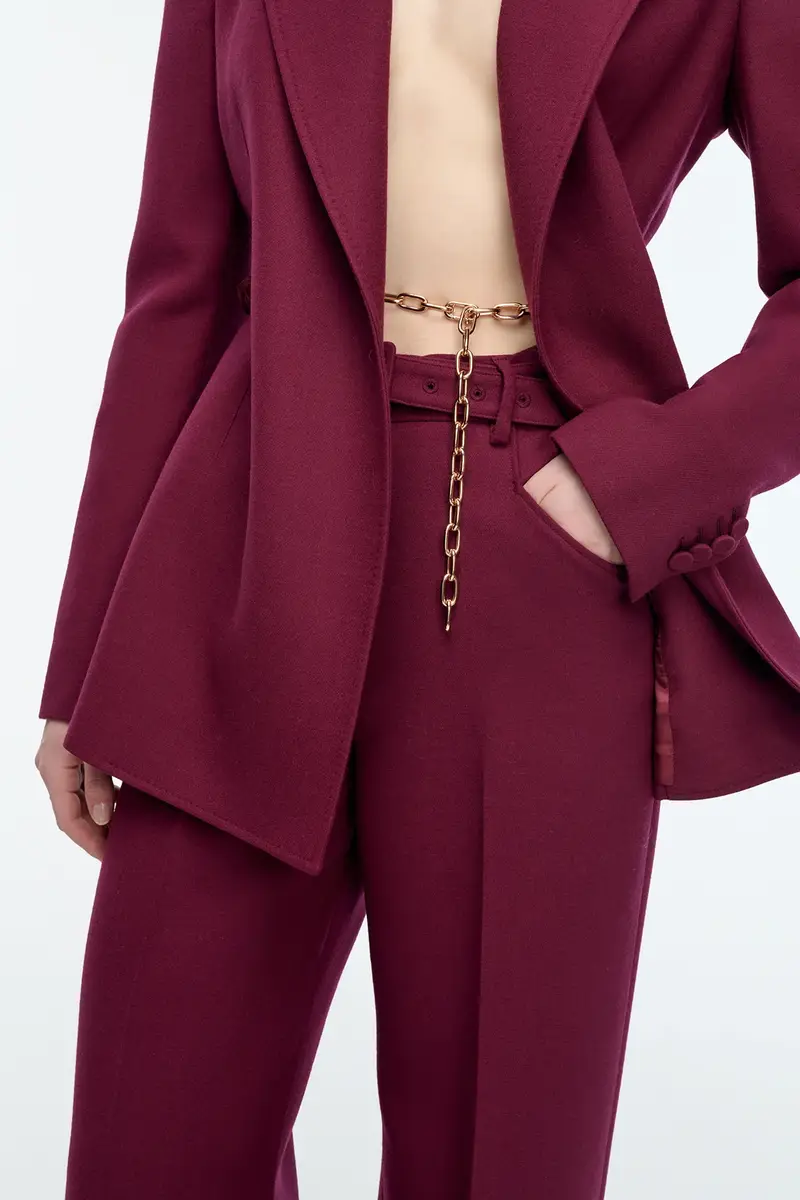 Gabriela Hearst Norman Wide-leg Pant in Bordeaux Recycled Virgin Wool | Thumbnail 6 Gabriela Hearst Norman Wide-leg Pant in Bordeaux Recycled Virgin Wool | Thumbnail 6