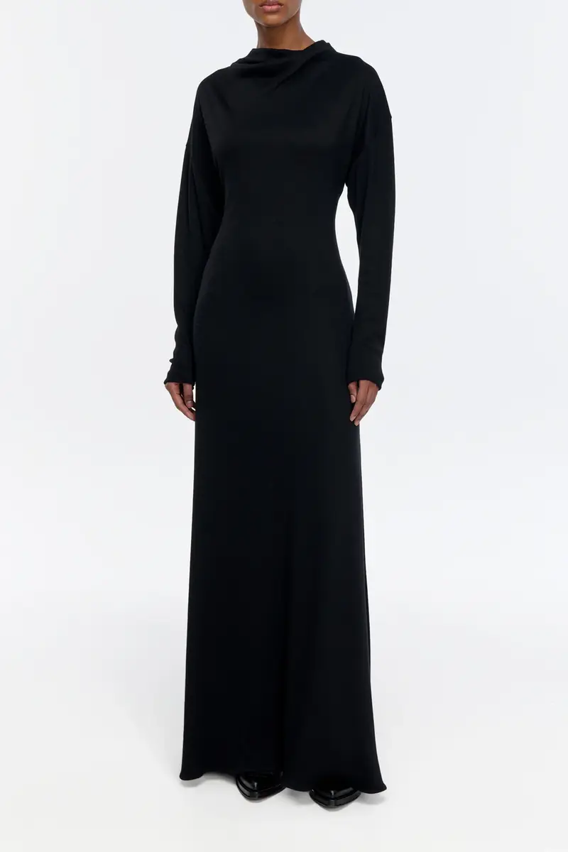 Gabriela Hearst Hemera Dress in Black Cashmere Jersey | Thumbnail 2 Gabriela Hearst Hemera Dress in Black Cashmere Jersey | Thumbnail 2