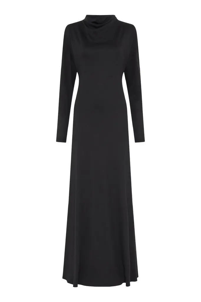 Gabriela Hearst Hemera Dress in Black Cashmere Jersey