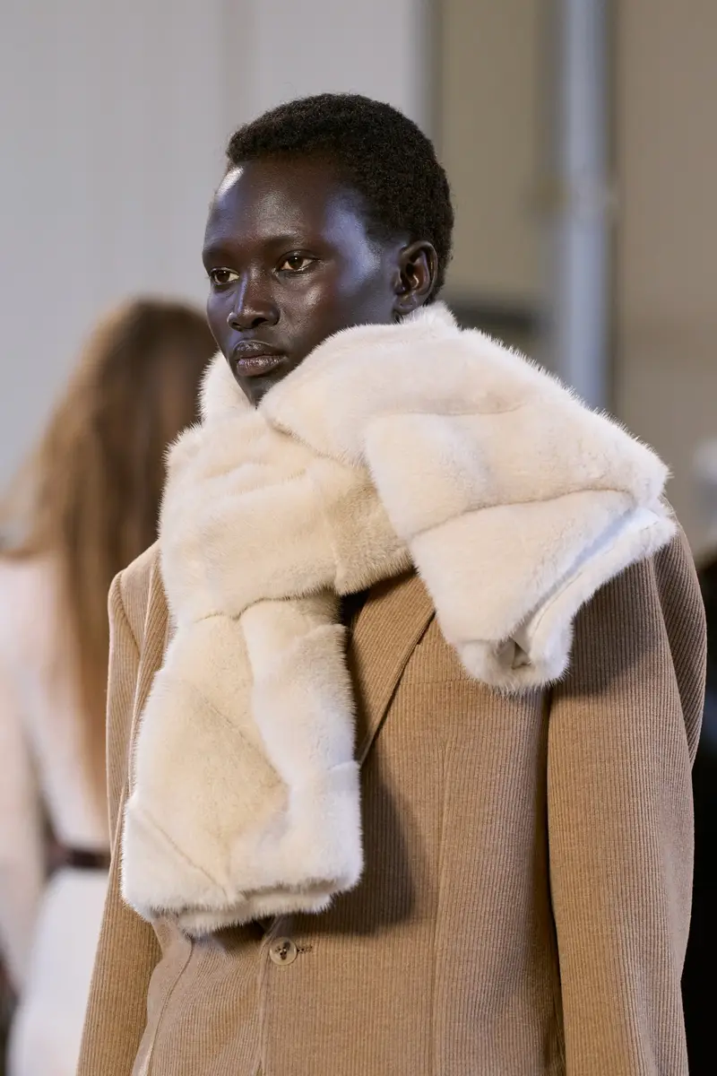 Gabriela Hearst Maccabee Scarf in Ivory Recycled Mink Fur | Thumbnail 2 Gabriela Hearst Maccabee Scarf in Ivory Recycled Mink Fur | Thumbnail 2