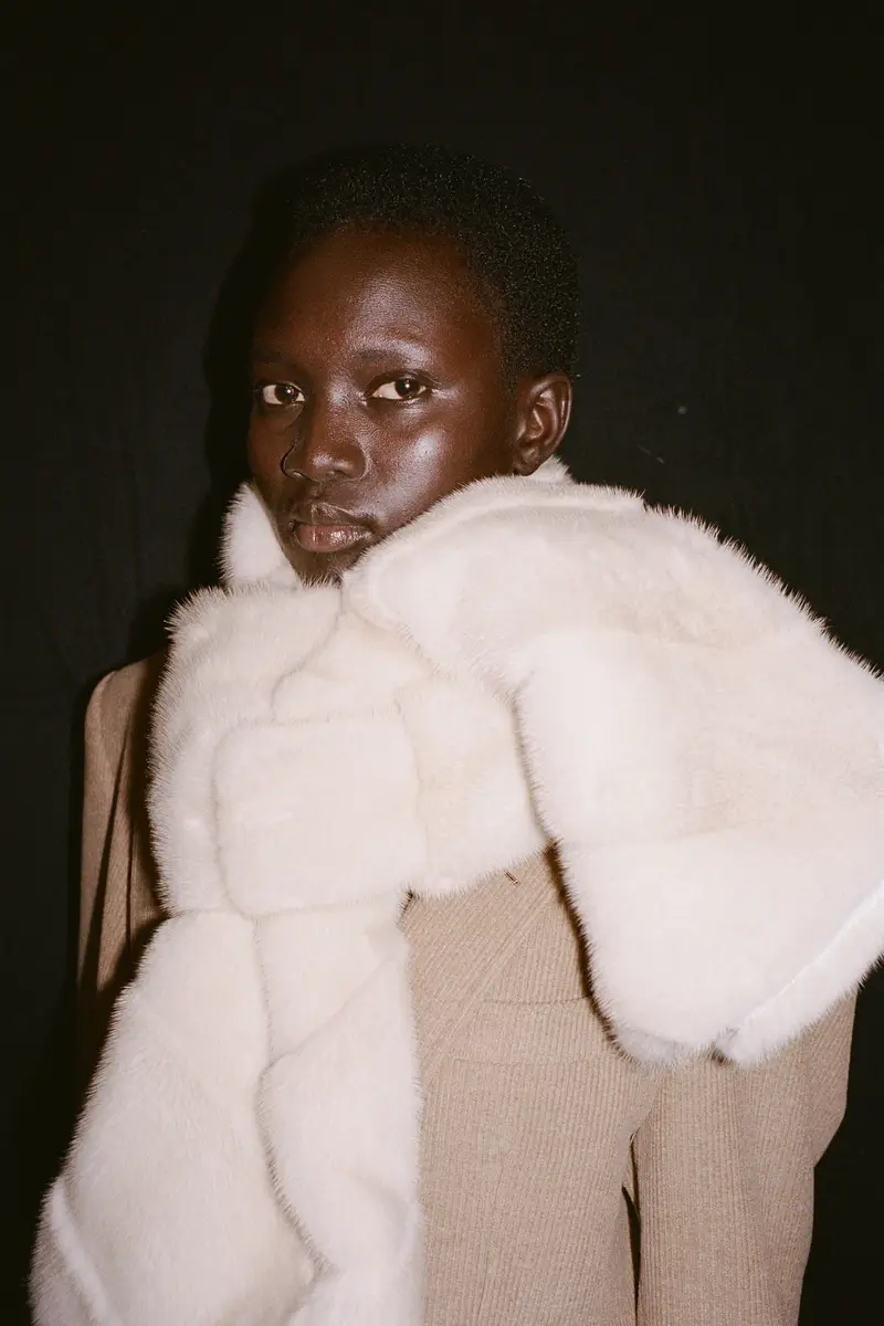 Gabriela Hearst Maccabee Scarf in Ivory Recycled Mink Fur | Thumbnail 4 Gabriela Hearst Maccabee Scarf in Ivory Recycled Mink Fur | Thumbnail 4