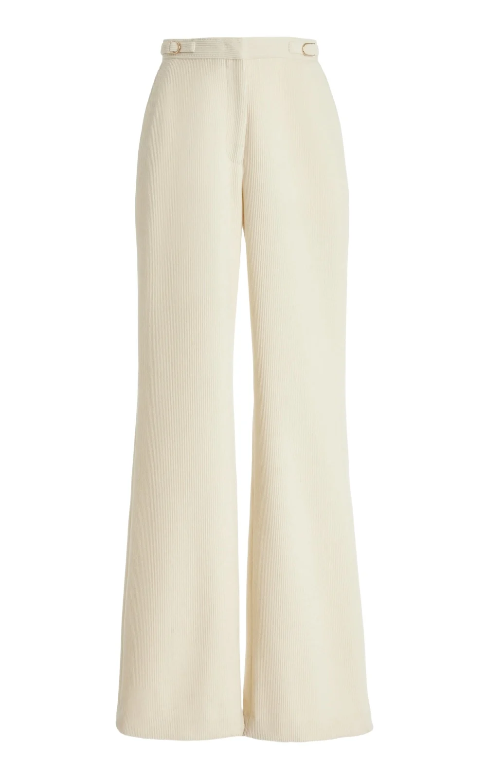 Gabriela Hearst Vesta Flare Pant in Ivory Fine Cashmere Corduroy