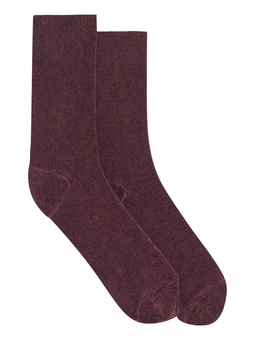 Gabriela Hearst Brio Knit Socks in Plum Silk