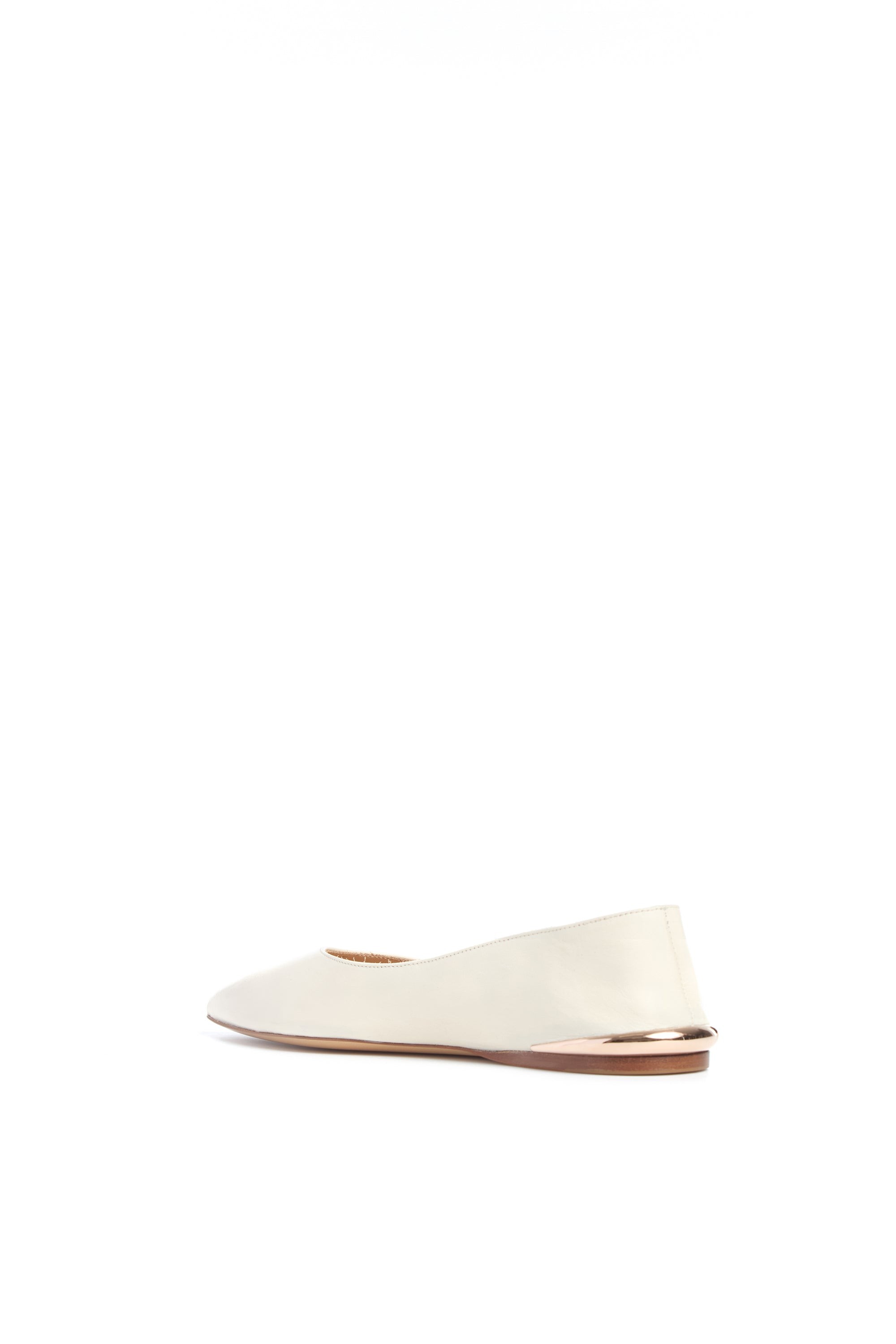 Gabriela Hearst Fleur Ballerina Flat Shoe in Ivory Nappa Leather | Thumbnail 3 Gabriela Hearst Fleur Ballerina Flat Shoe in Ivory Nappa Leather | Thumbnail 3