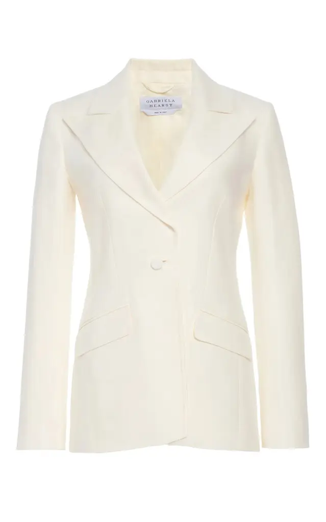 Gabriela Hearst Leiva Blazer in Ivory Linen Twill