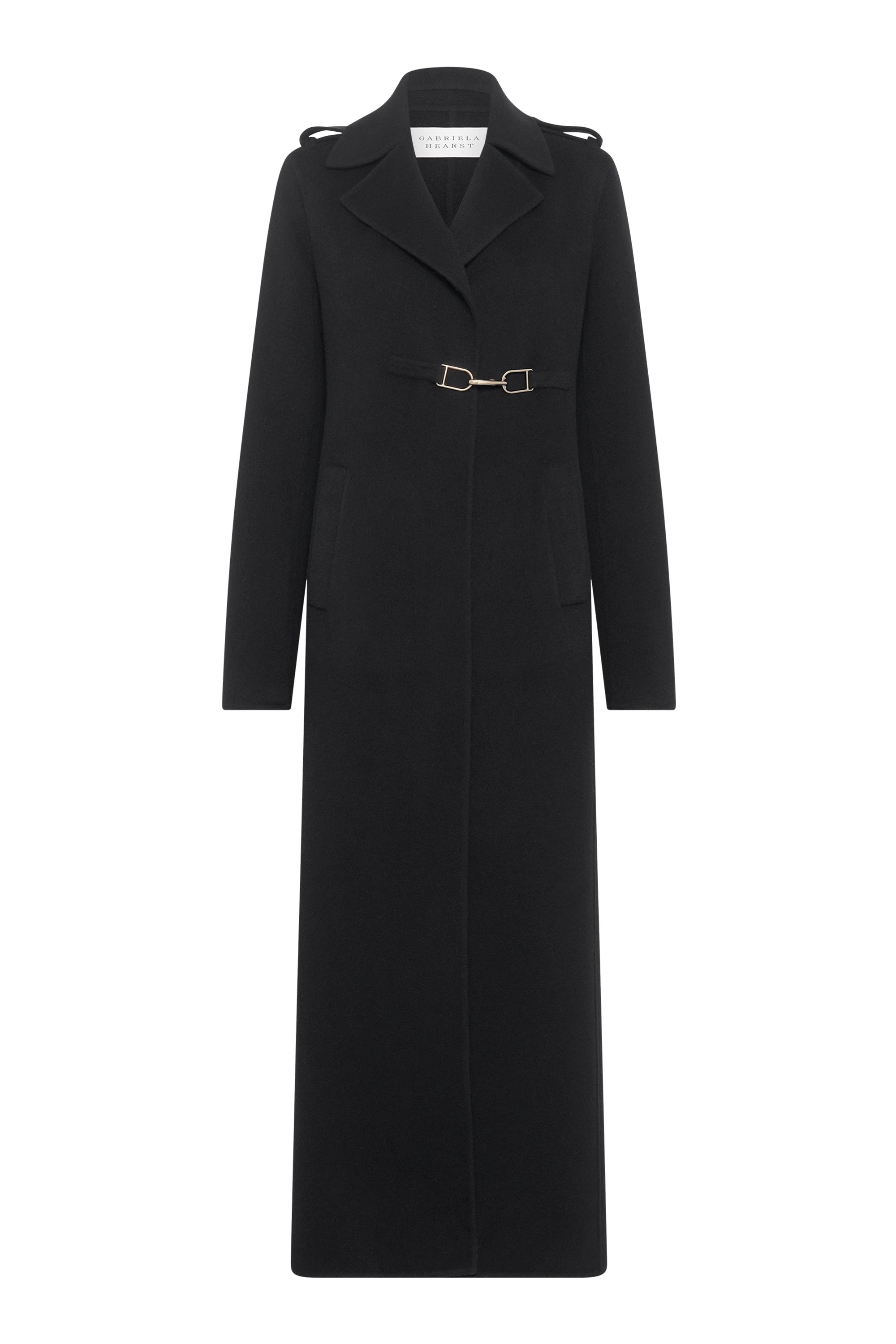 Gabriela Hearst Dee Coat in Black Double-face Recycled Cashmere