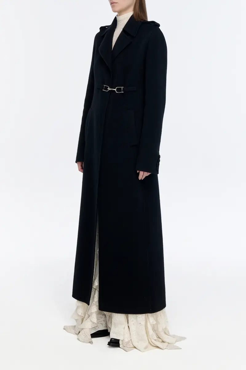 Gabriela Hearst Dee Coat in Black Double-face Recycled Cashmere | Thumbnail 4