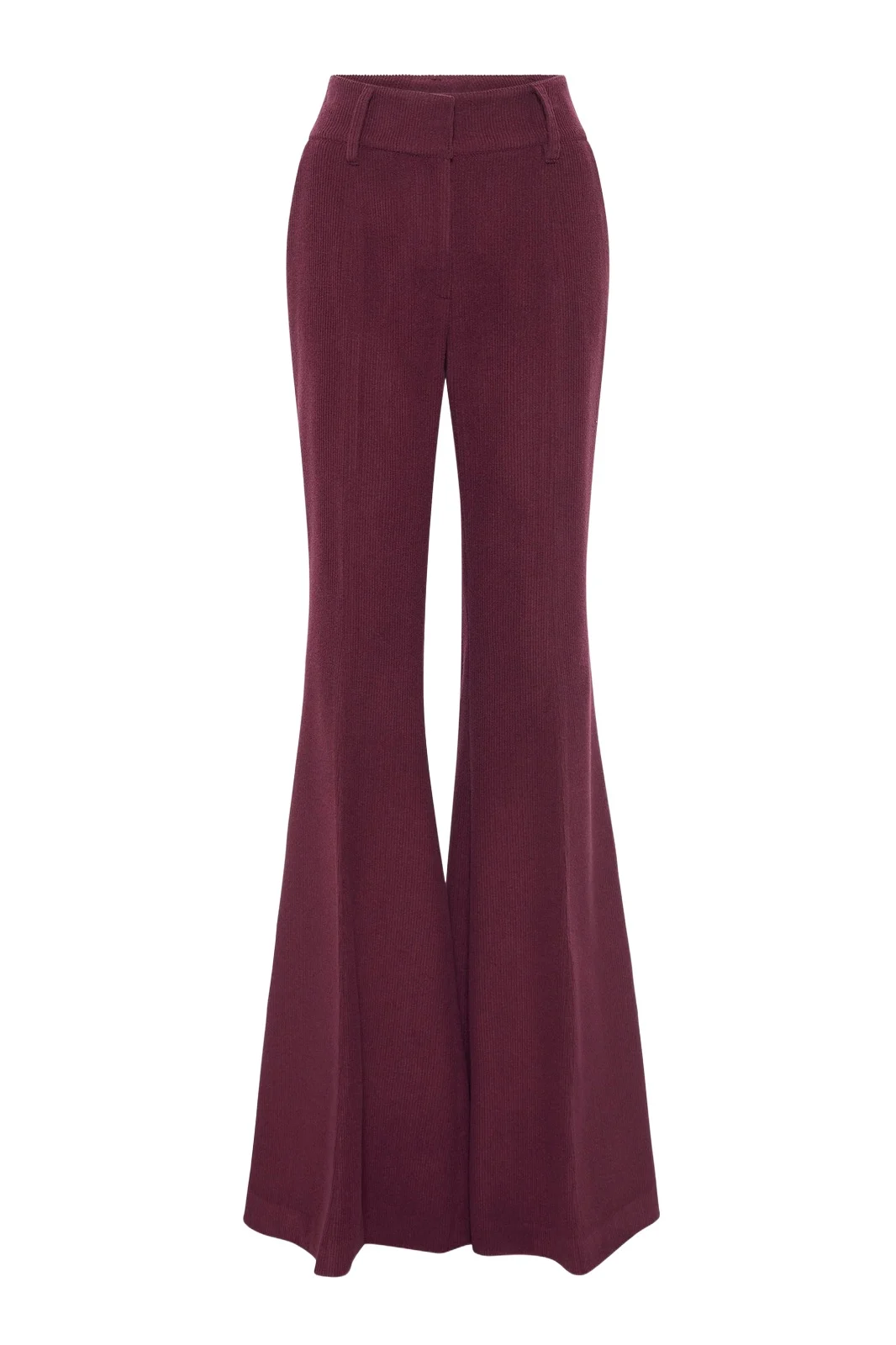 Gabriela Hearst Rhein Pant in Plum Cashmere Wool Corduroy