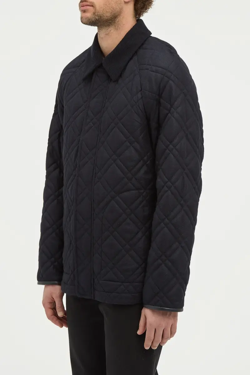 Gabriela Hearst Clarence Barn Jacket in Dark Navy Wool Cashmere Flannel | Thumbnail 4