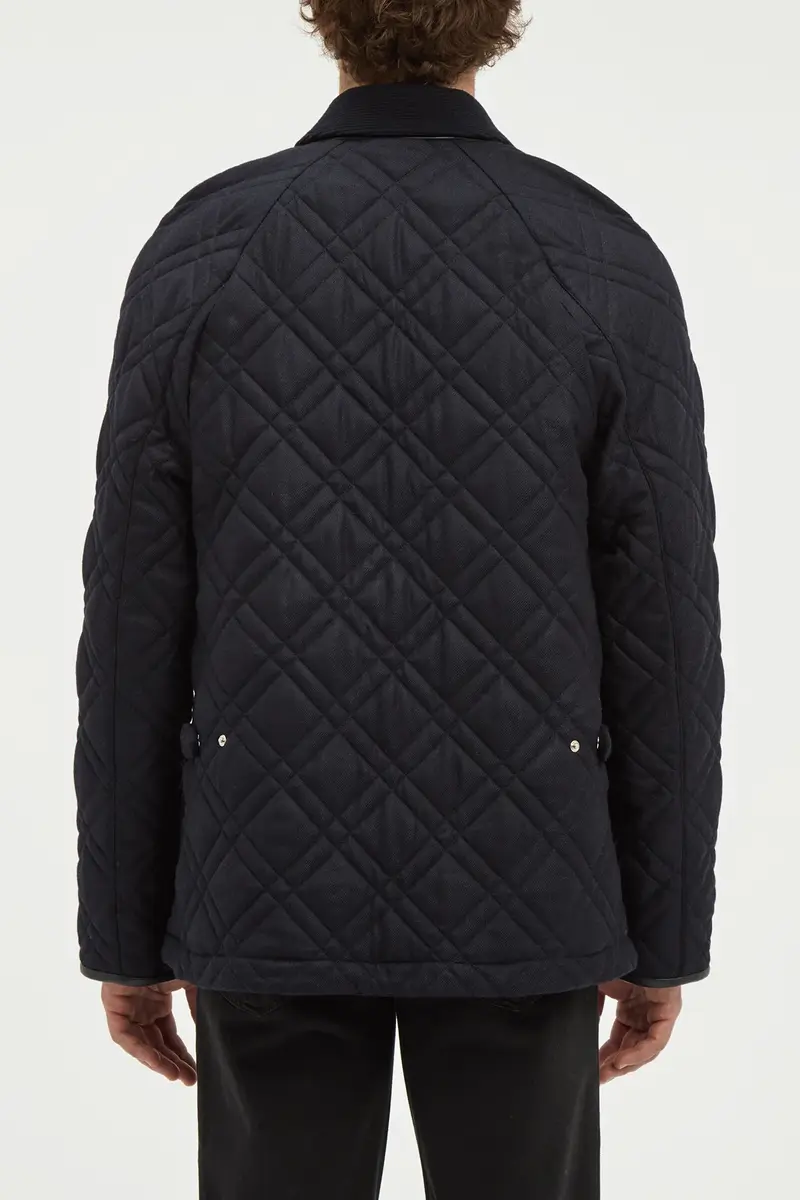 Gabriela Hearst Clarence Barn Jacket in Dark Navy Wool Cashmere Flannel | Thumbnail 5