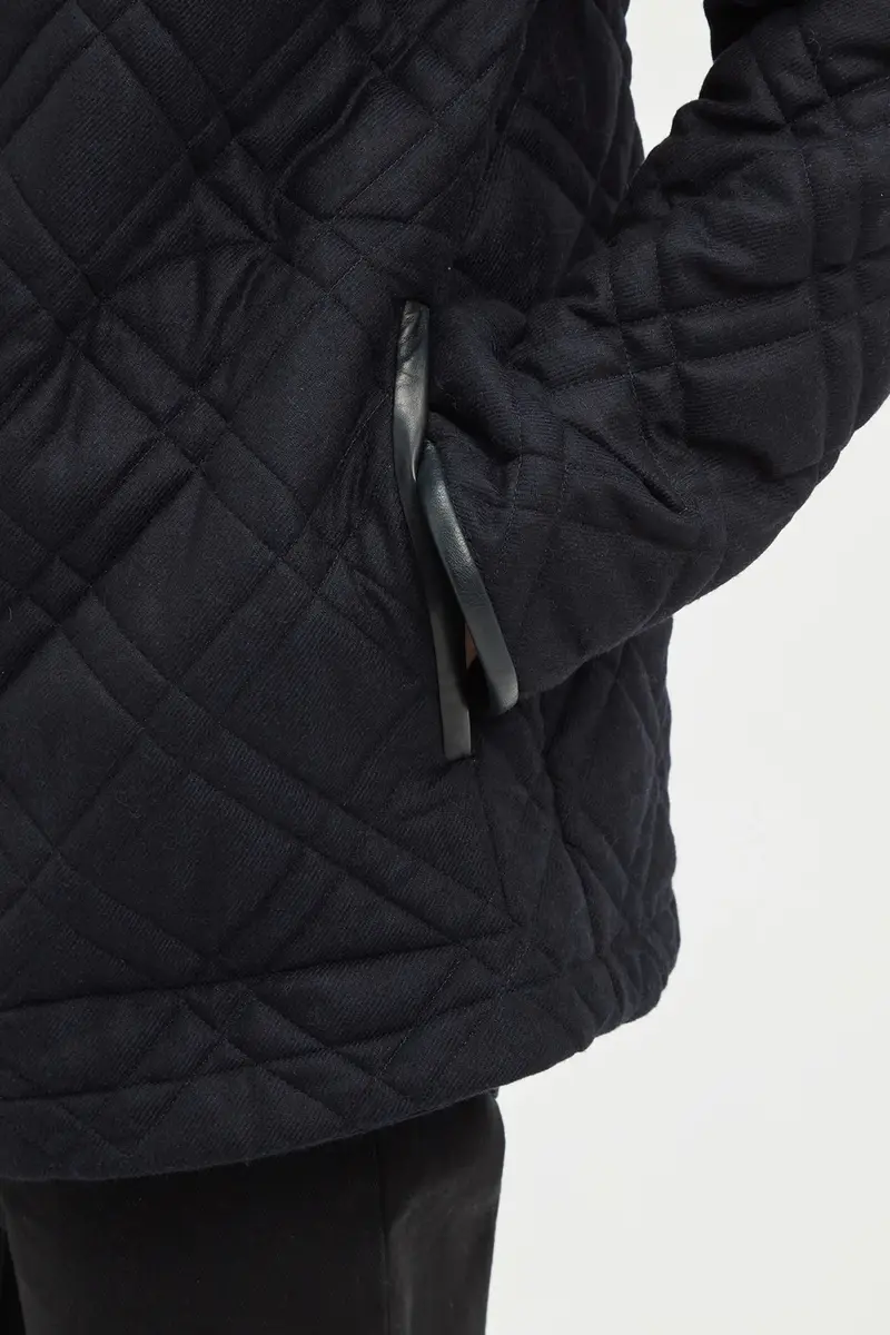 Gabriela Hearst Clarence Barn Jacket in Dark Navy Wool Cashmere Flannel | Thumbnail 6